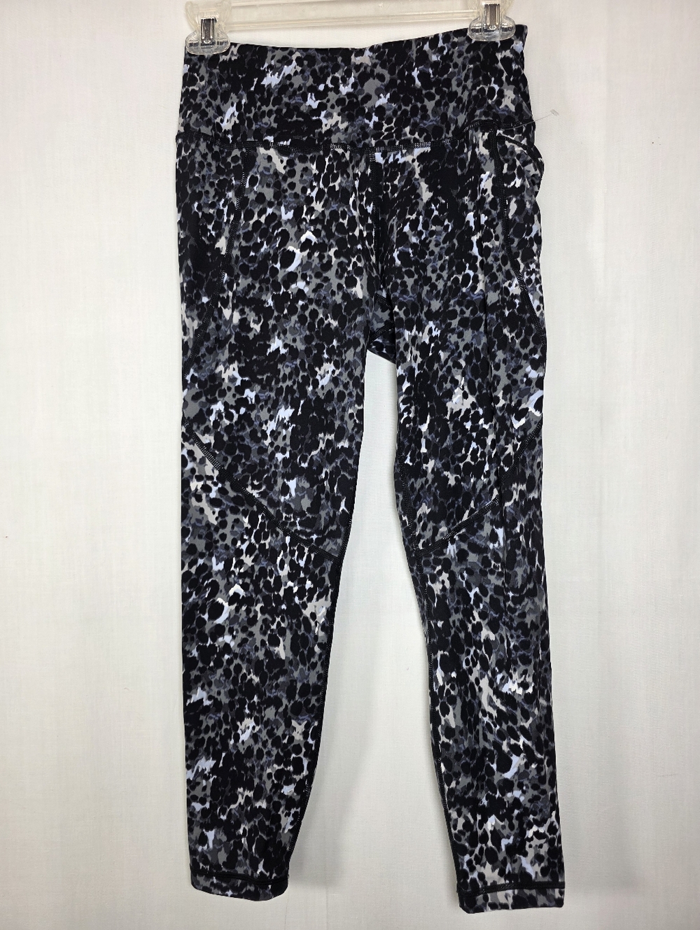 Sweaty Betty Power 7/8 Workout Leggings Grey Black Leopard Print Size S / 6